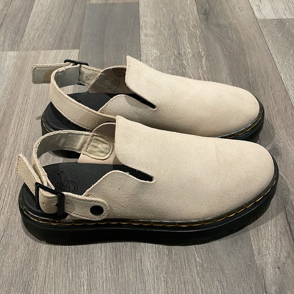 Dr Martens Women's Cream Carlson Suede Slingback Mules - Picture 11 of 15